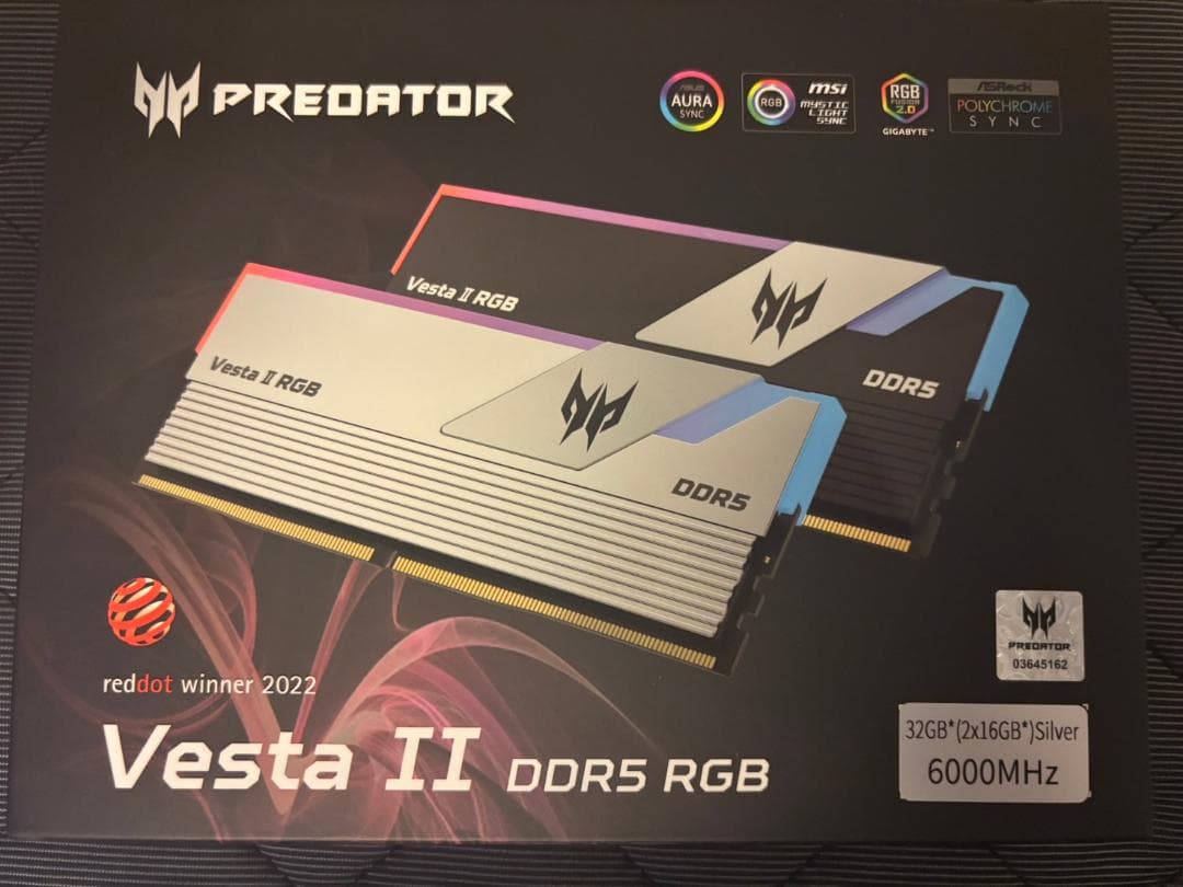 Predator Vesta II DDR5 RGB 32GB(16×2)