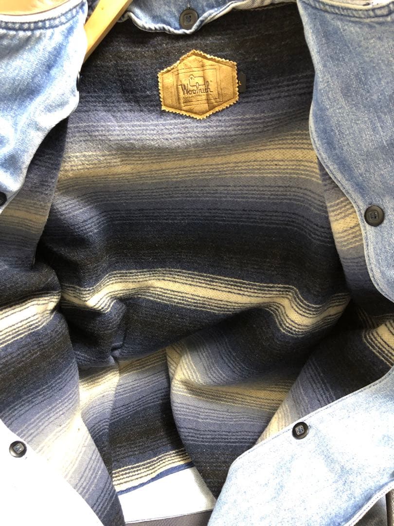 80s Woolrich デニムカバーオール L ウールリッチ ライナー付き