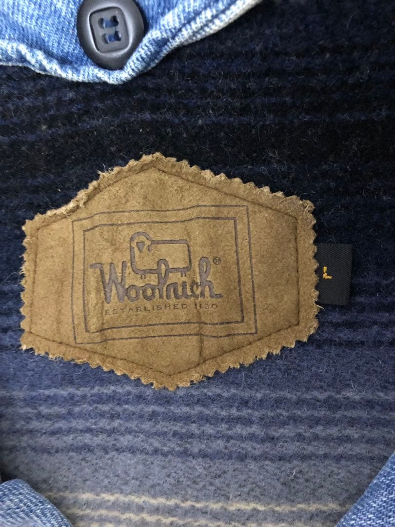 80s Woolrich デニムカバーオール L ウールリッチ ライナー付き