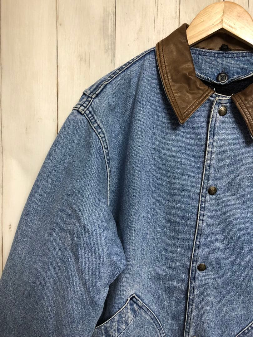 80s Woolrich デニムカバーオール L ウールリッチ ライナー付き