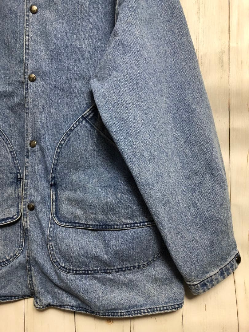 80s Woolrich デニムカバーオール L ウールリッチ ライナー付き