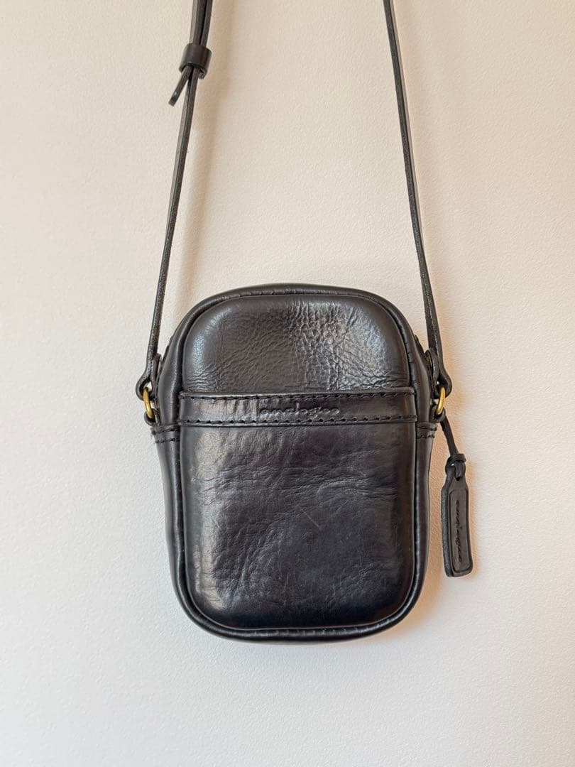 【美品】アナロジコ analogico ポケットミニショルダー バッグ ブラック