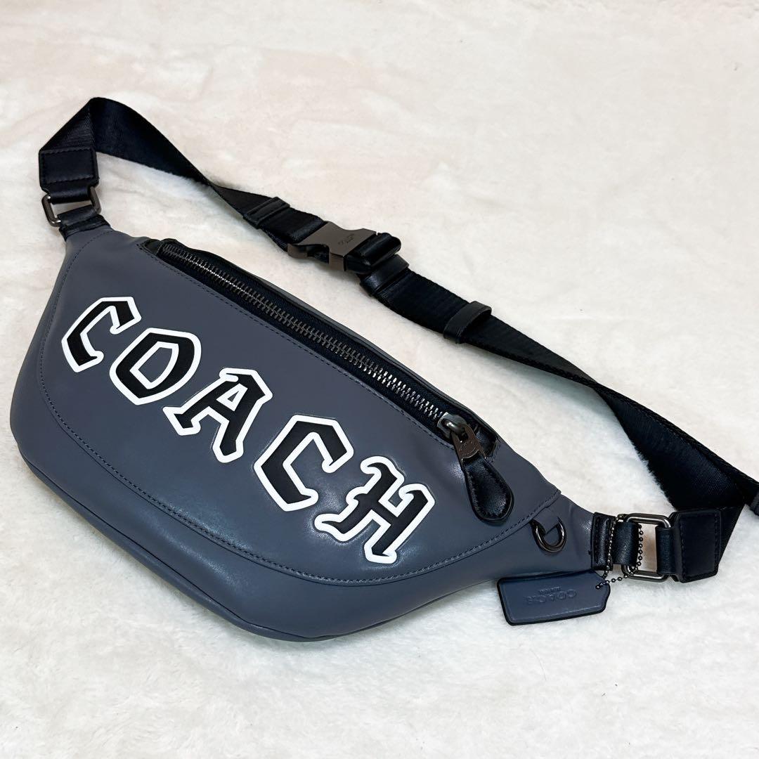 極美品✨ コーチ ウォーレン ベルト バッグ ウエストバッグ レザー グレー