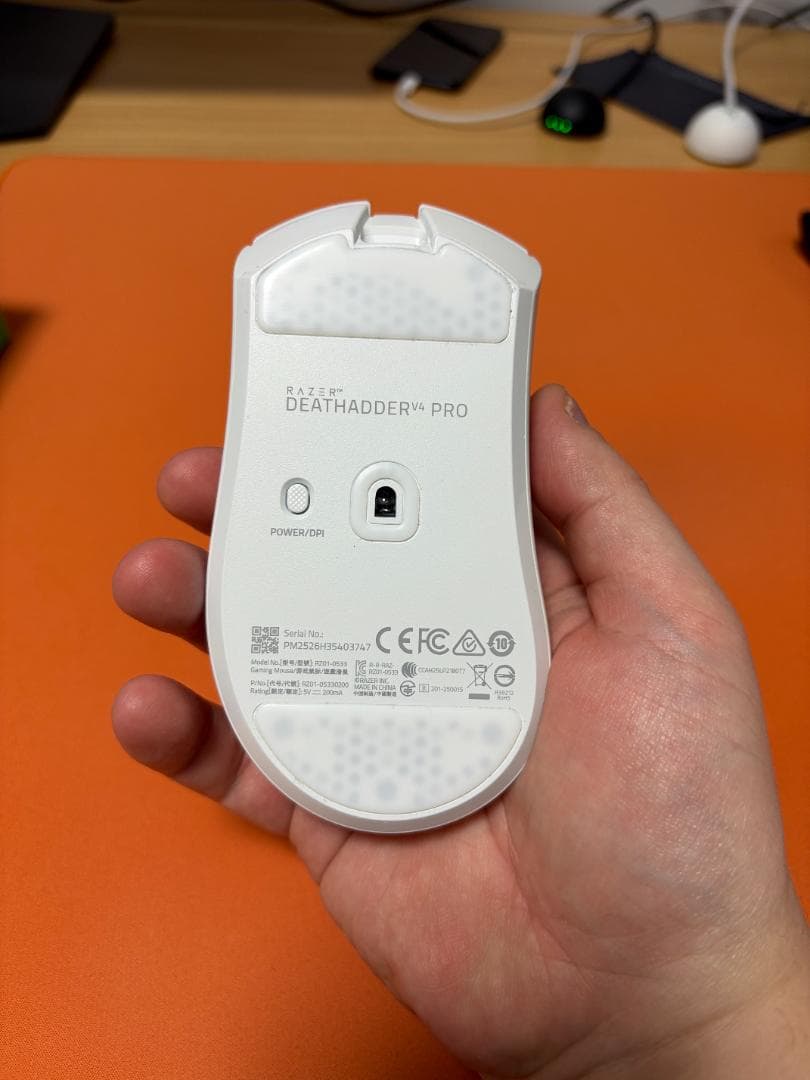 Razer DeathAdder V4 Pro 8000Hz ホワイト 美品