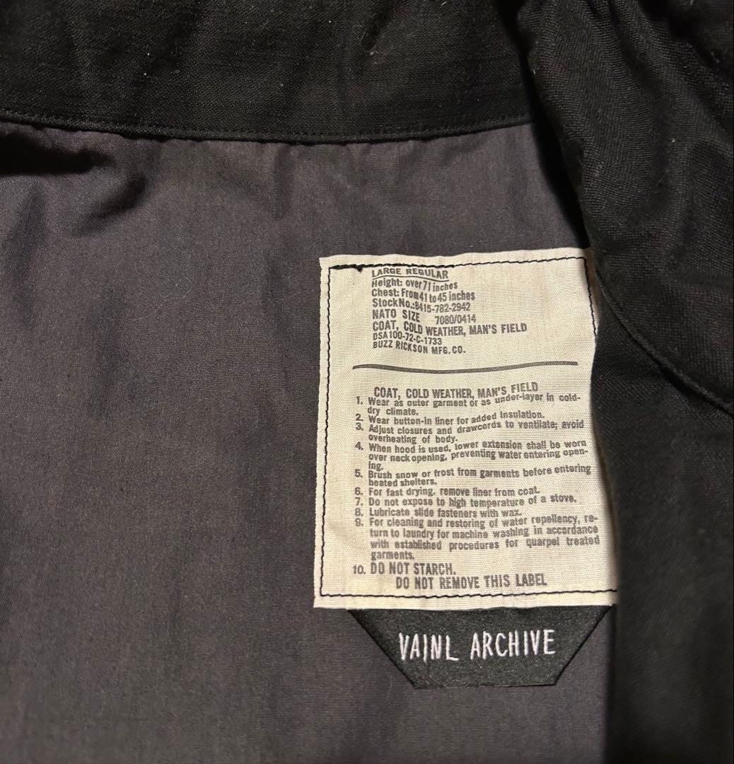 VAINL ARCHIVE×BUZZ RICKSON'S M65ミリタリーJKT