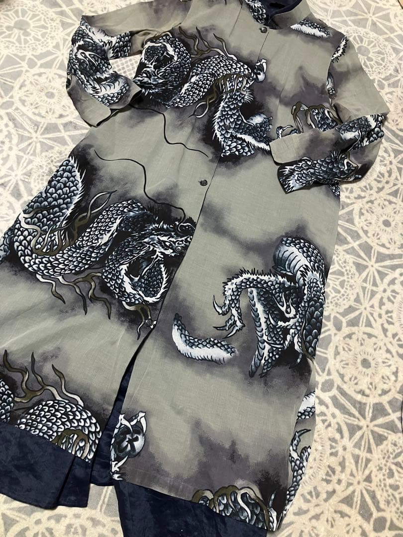 激レア　オスティアジャパン 衣 古代新　昇竜　ワンピース ロングシャツ