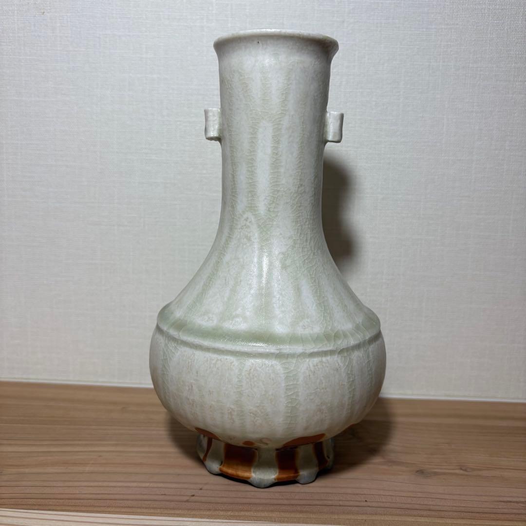 【未使用】加藤五山 真珠釉 花瓶 花器