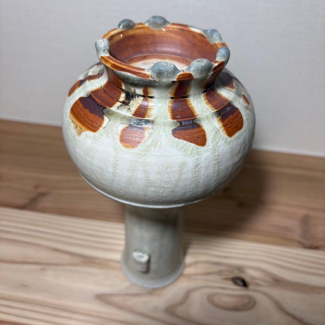 【未使用】加藤五山 真珠釉 花瓶 花器