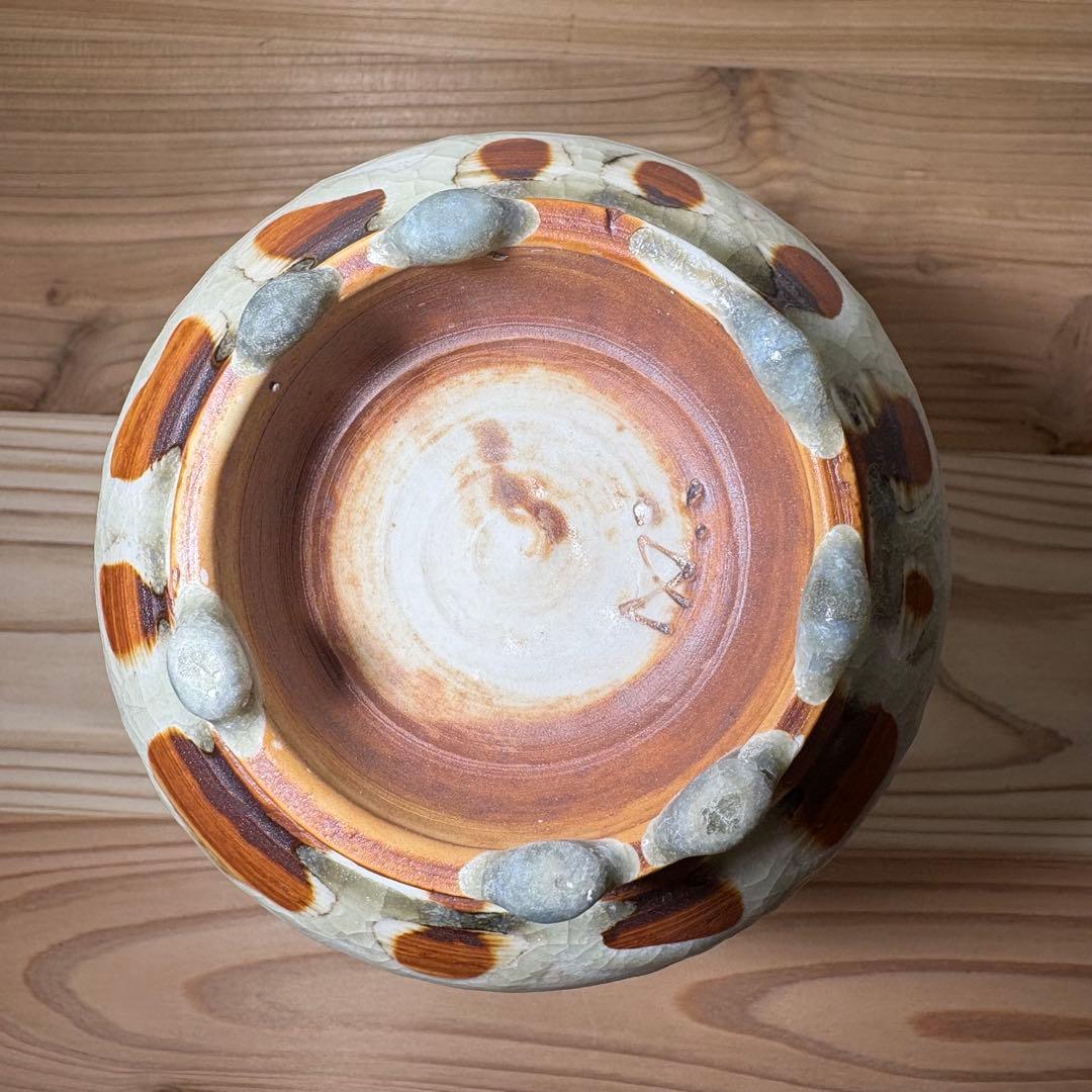 【未使用】加藤五山 真珠釉 花瓶 花器