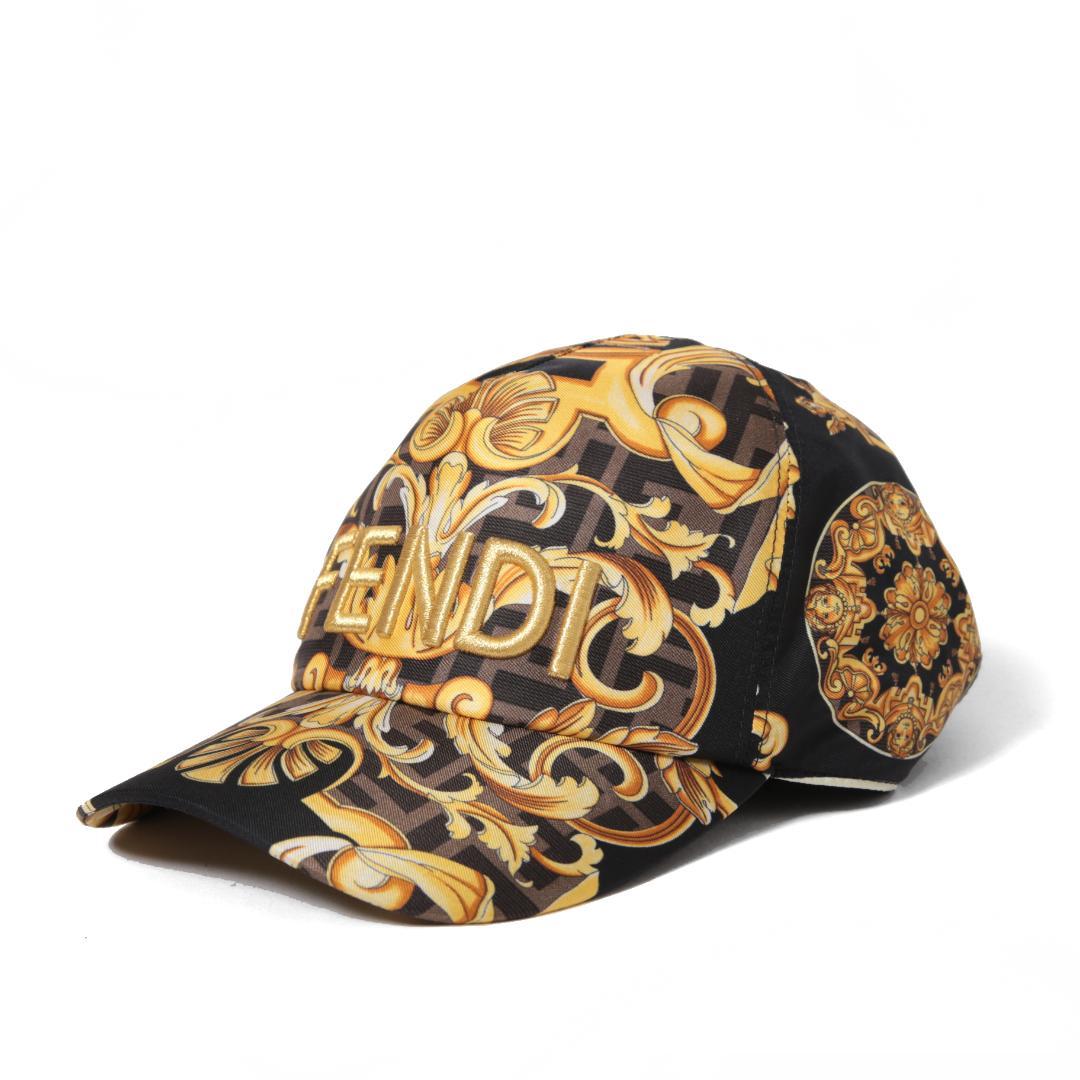 FENDACE マルチカラー シルク キャップ フェンディ x ヴェルサーチ