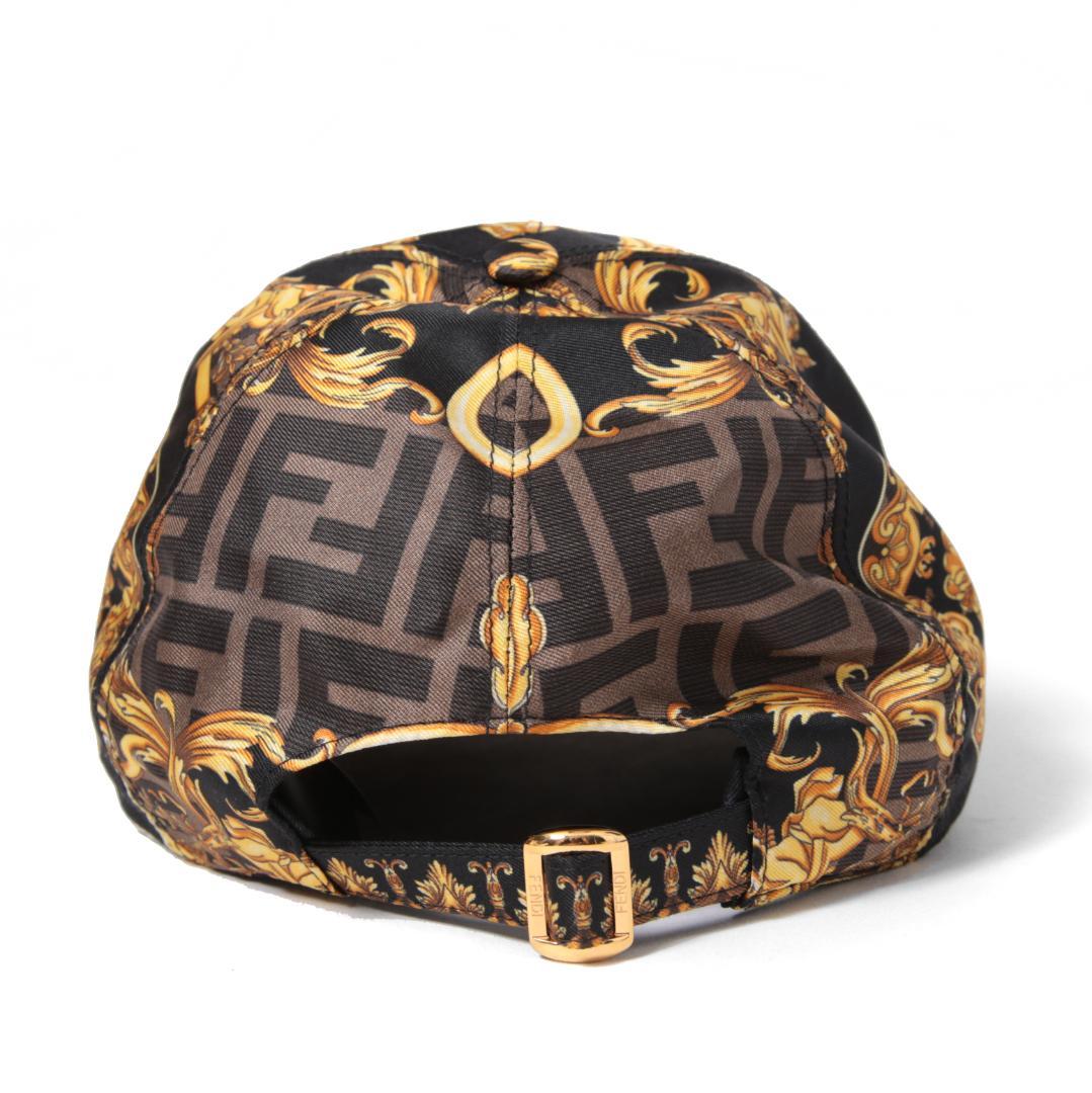 FENDACE マルチカラー シルク キャップ フェンディ x ヴェルサーチ