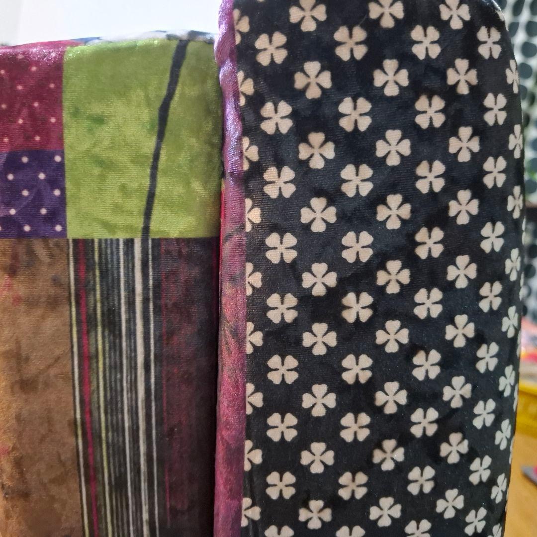 【1月17日までの出品】マルチカラー パッチワーク オットマンソファー　2人掛け