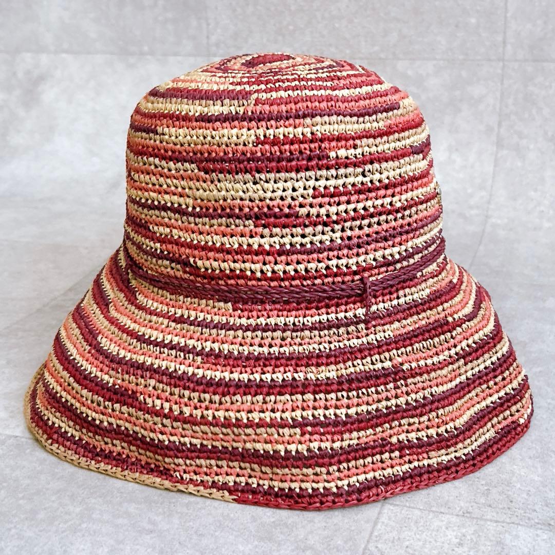 タグ付き✨ヘレンカミンスキー ラフィアハット プロバンス10 ピンク系