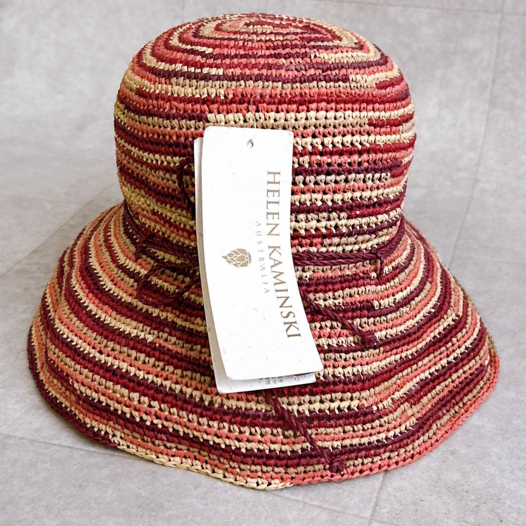 タグ付き✨ヘレンカミンスキー ラフィアハット プロバンス10 ピンク系