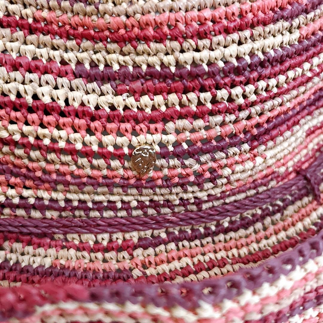 タグ付き✨ヘレンカミンスキー ラフィアハット プロバンス10 ピンク系