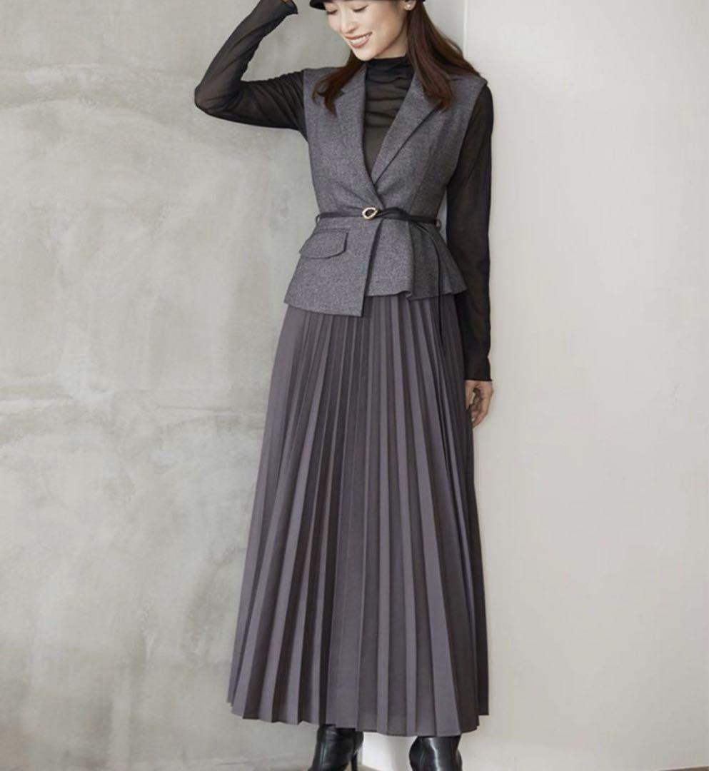 美品【SNIDEL】スナイデル　ジレディティールジャンスカ　九州限定カラー　S