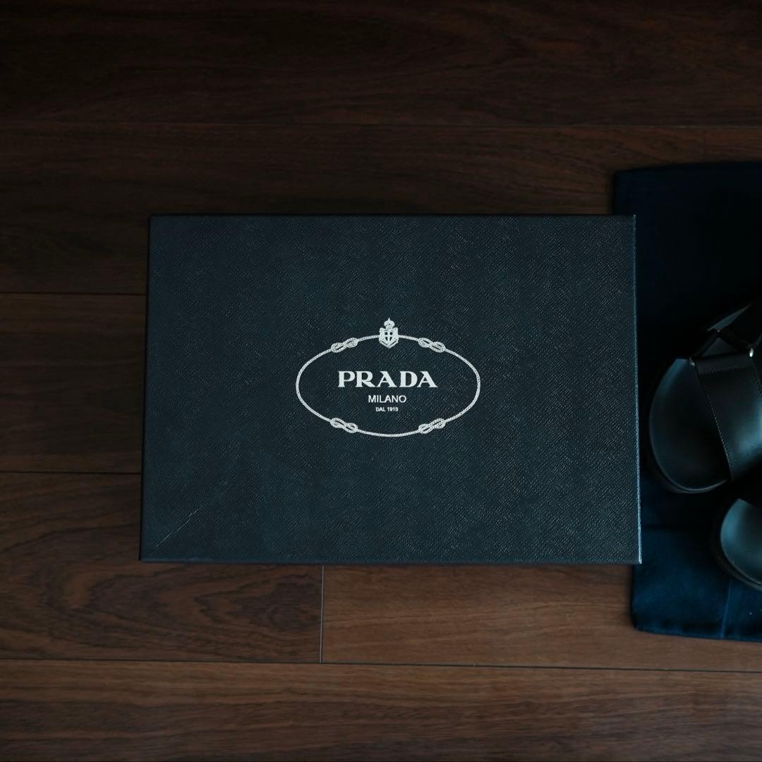 【PRADA】メンズ レザー テクニカル サンダル