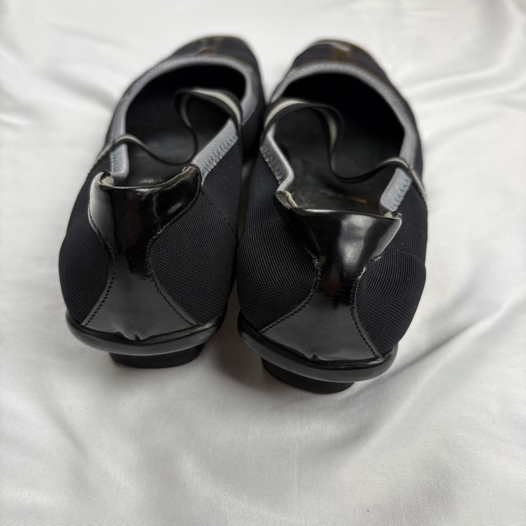 靴 PRADA square toe mary jane mesh shoes