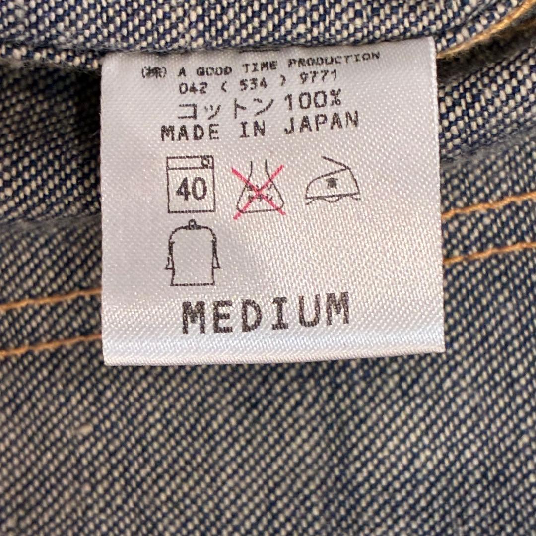 美品 BELAFONTE カバーオール デニムジャケット ワッペンロゴ 月桂樹