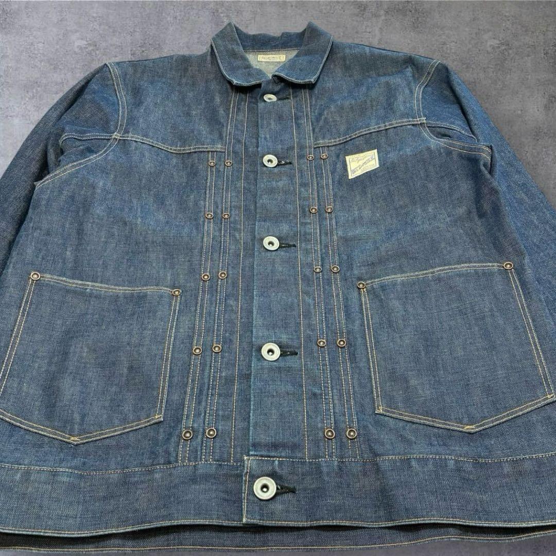美品 BELAFONTE カバーオール デニムジャケット ワッペンロゴ 月桂樹