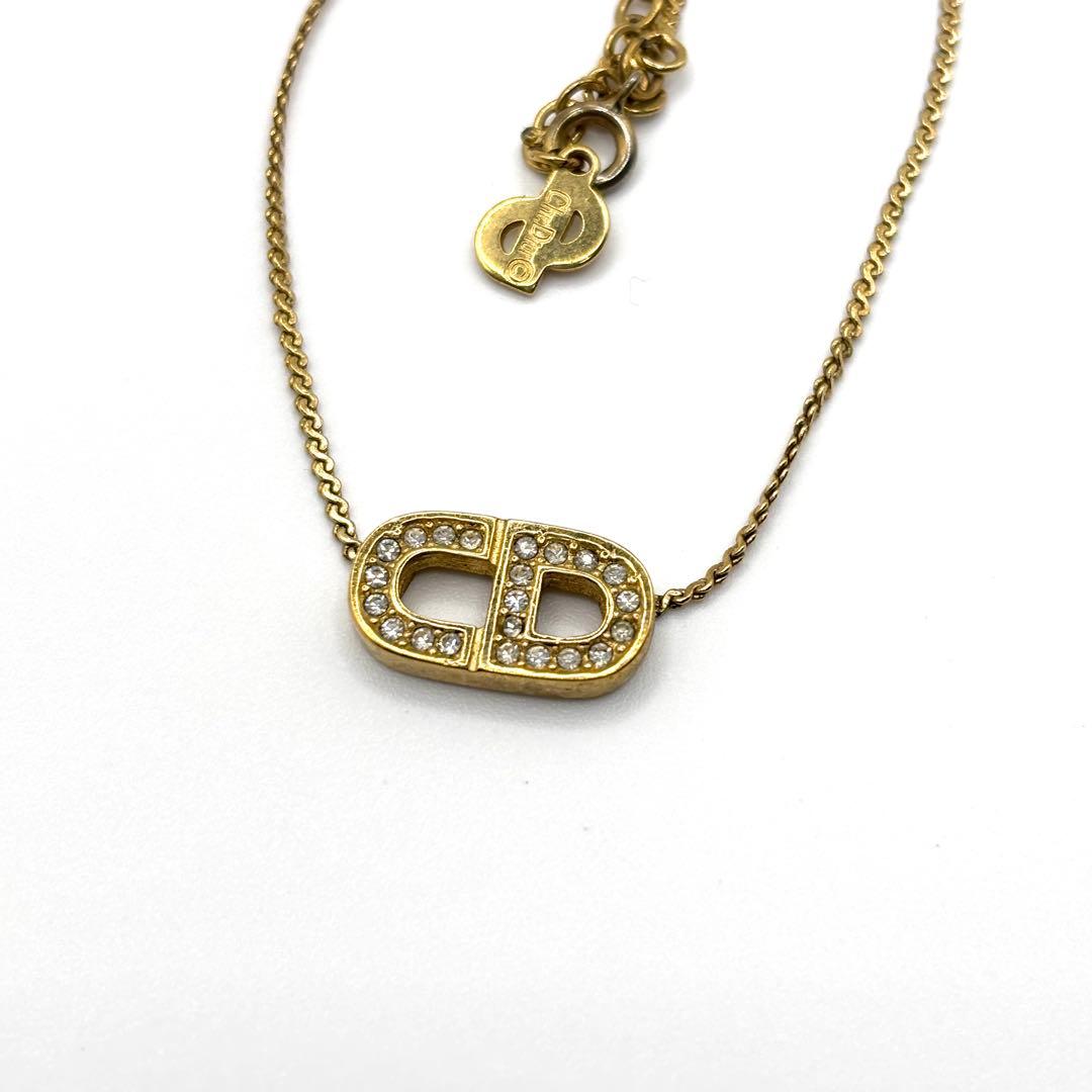 Christian Dior ネックレス CD ラインストーン ヴィンテージ