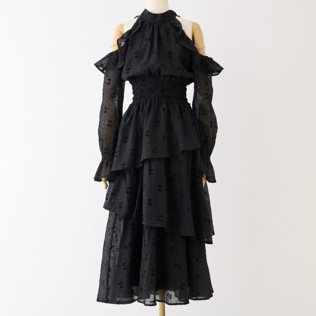 NICE CLAUP アメスリティアードロングワンピース