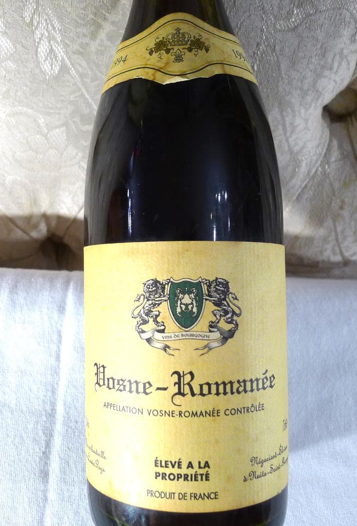 【ヴォーヌ　ロマネ１９９４】ルイバージュ　ブルゴーニュ赤ワイン750ml未開栓品
