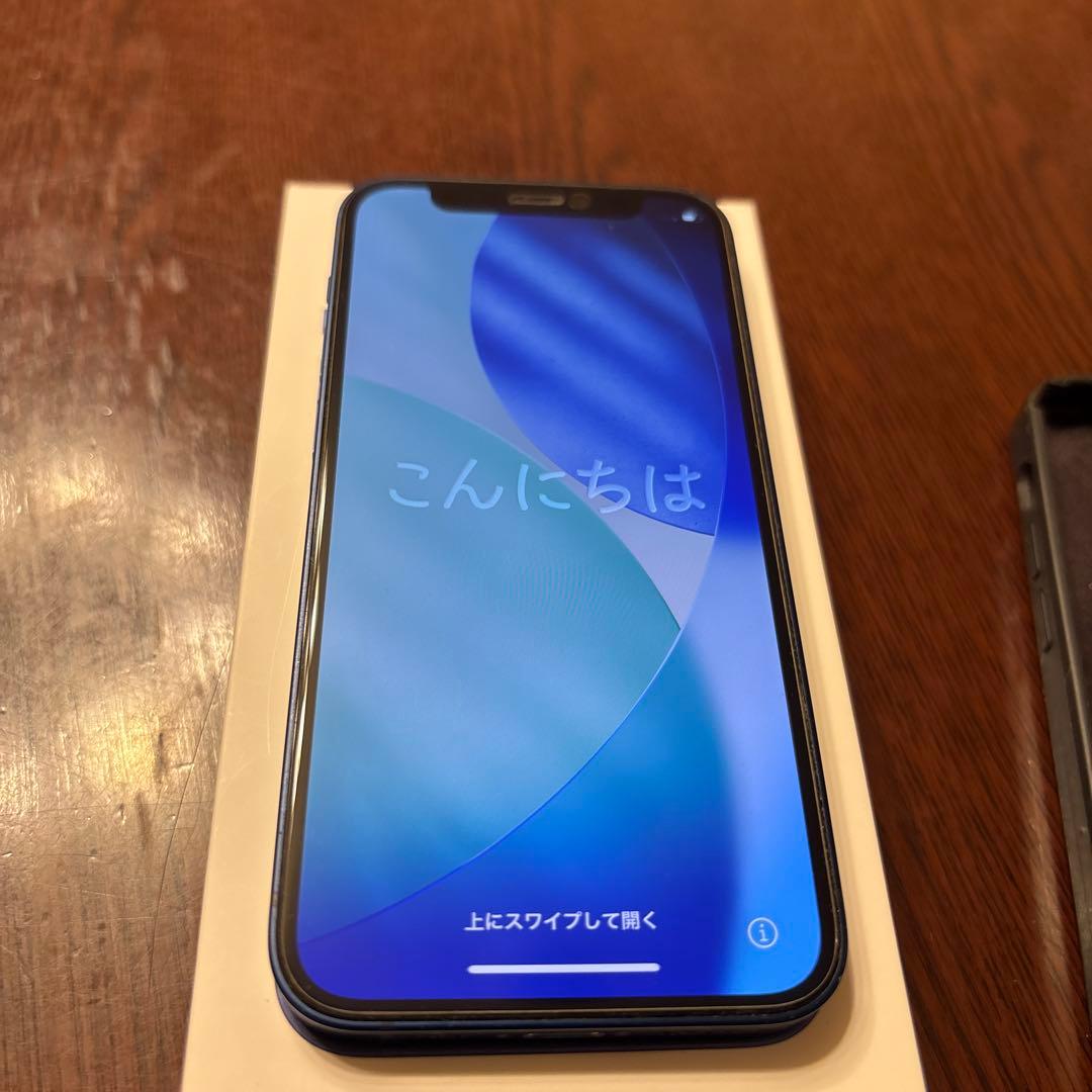 iPhone12mini 本体 128GBブルー カバー箱付き バッテリー76%
