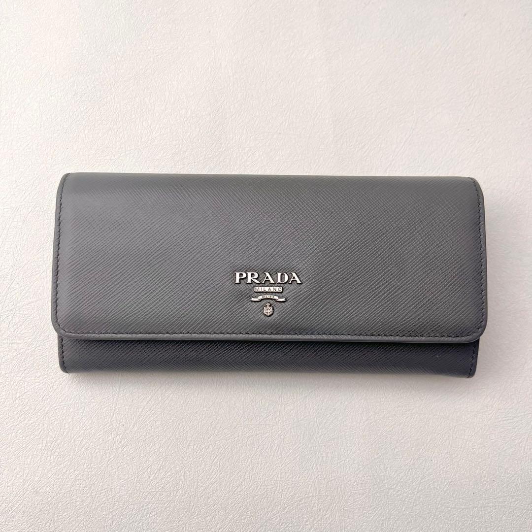 PRADA プラダ　サフィアーノ　マルチカラー　長財布　フラップ美品0205-⑤