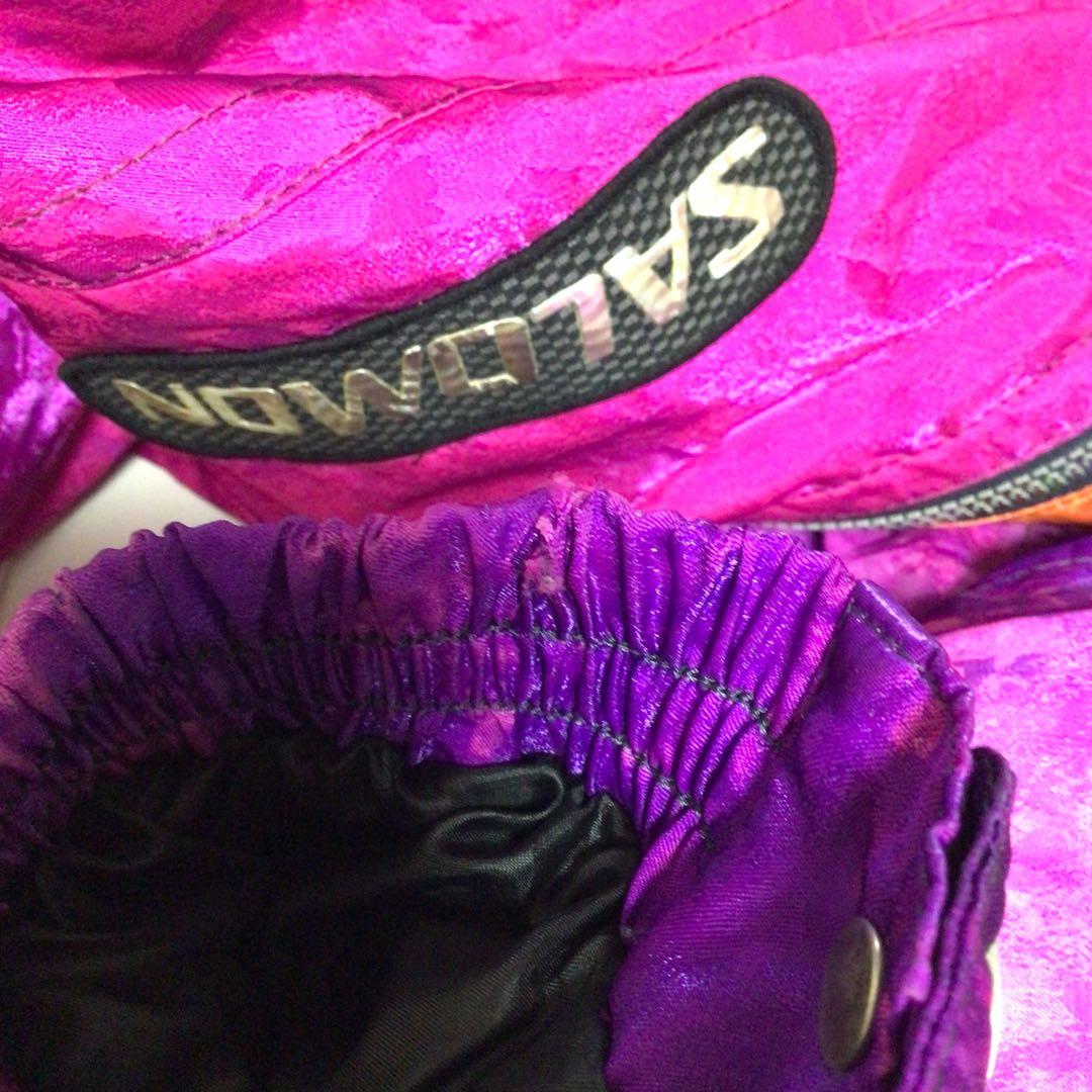 90s SALOMON スキーウェア 大きめLL サイズ セットアップy2k総柄