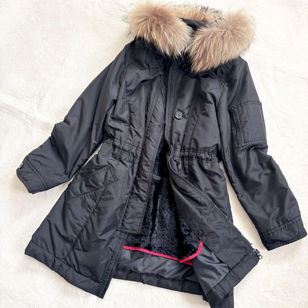 【美品】23区 LIMONTA ライナー付き　モッズコート　黒　大きめサイズ