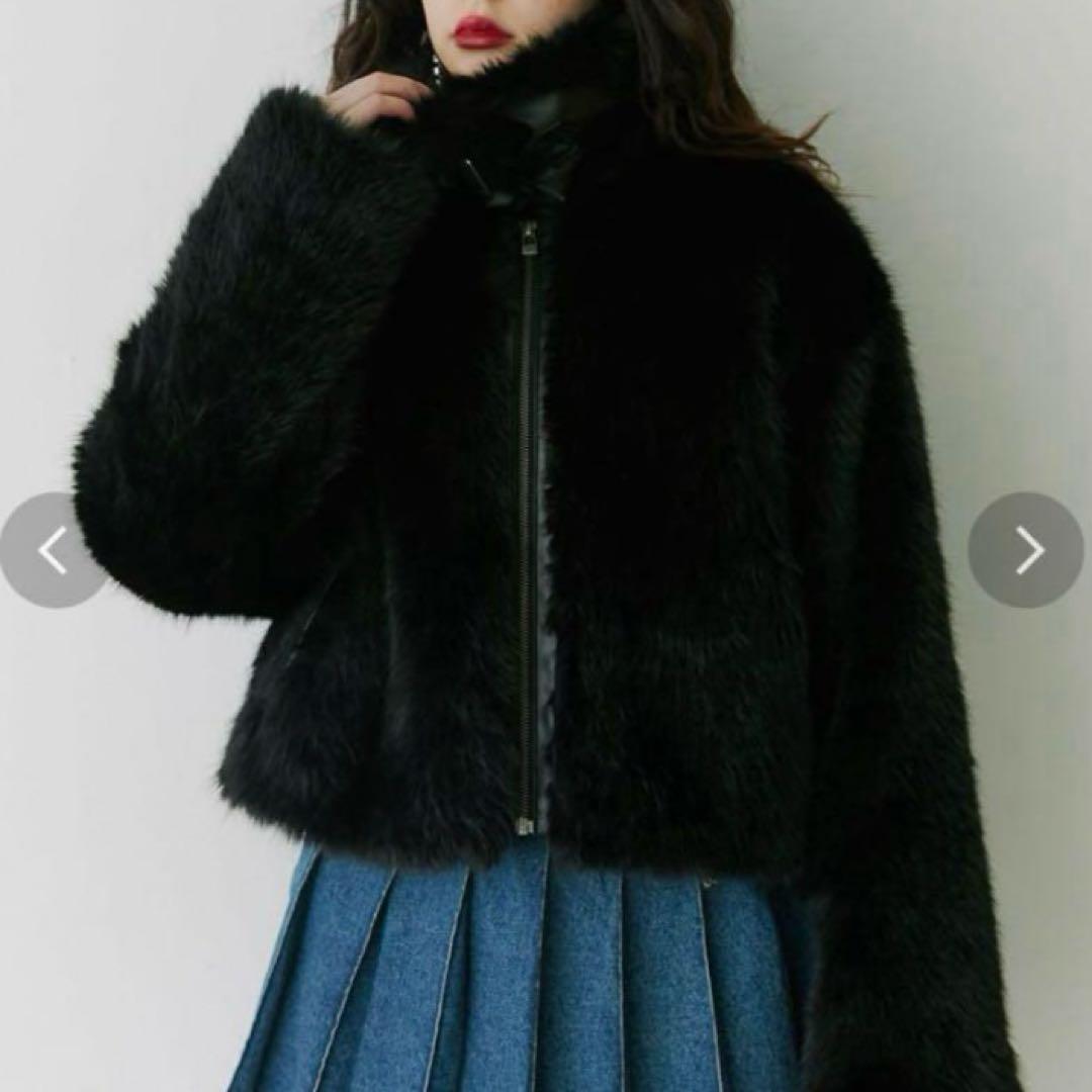 jouetie ミドルファーコート ブラック M