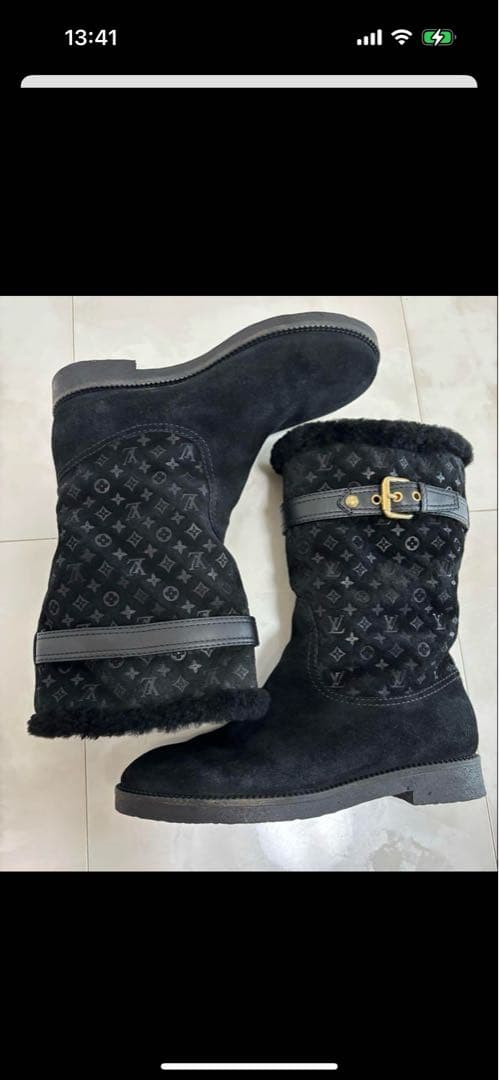 【あんしん鑑定】【美品】ルイヴィトン ムートンブーツ サイズ37
