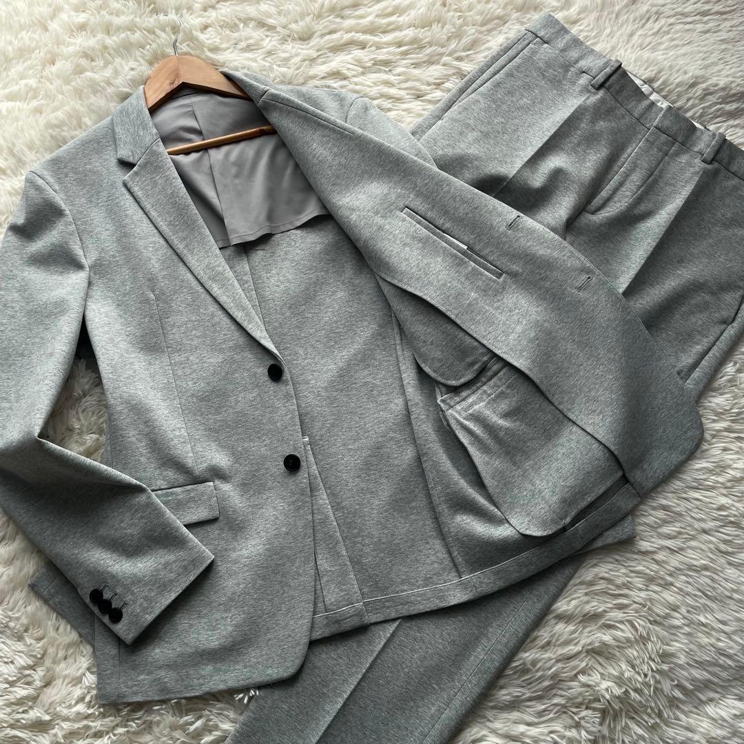 極美品✨セオリー　セットアップ　スーツ　ストレッチ　ジャージー素材　グレー　L