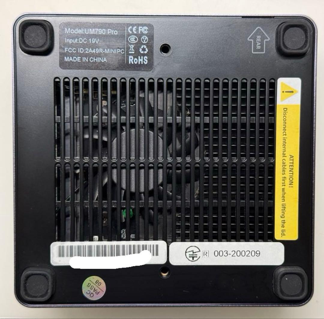 たぶん最終値下げminisforum UM790 Pro 64GB 512GB