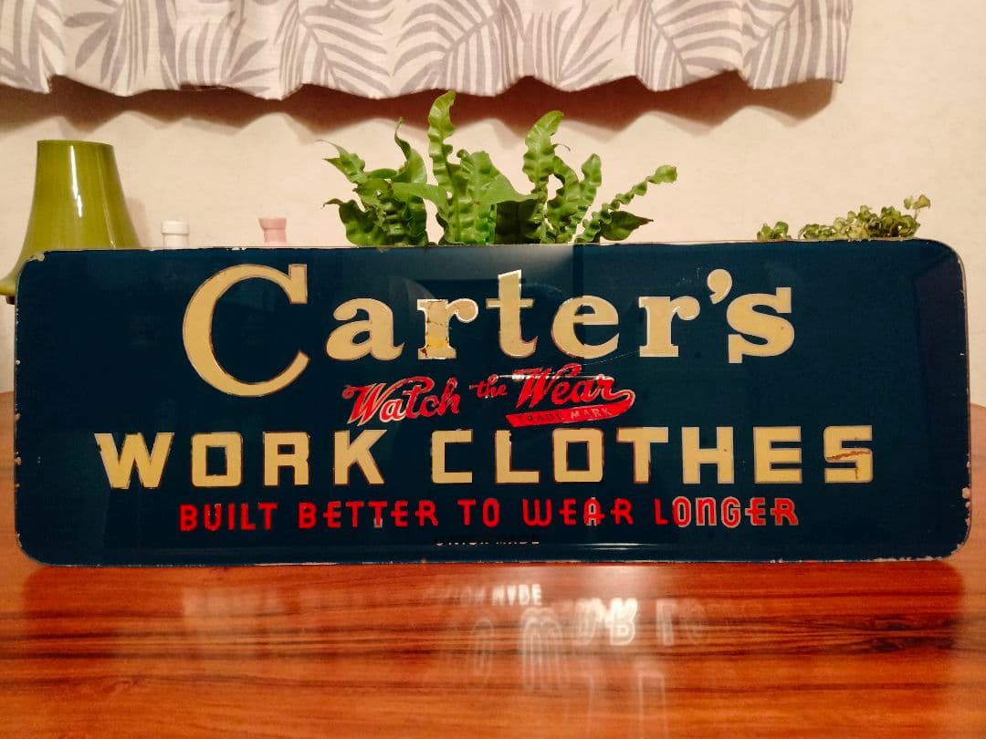非売品 ビンテージ Carter's 店舗用 ステンドグラス アドバタイジング