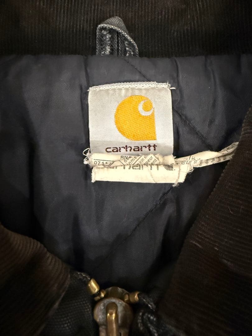 carhartt トラディショナルコート 企業 黒 サンフェード ボロ USA