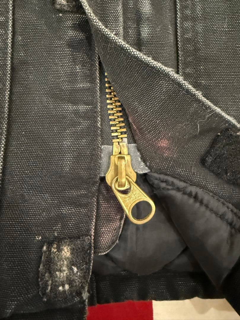 carhartt トラディショナルコート 企業 黒 サンフェード ボロ USA