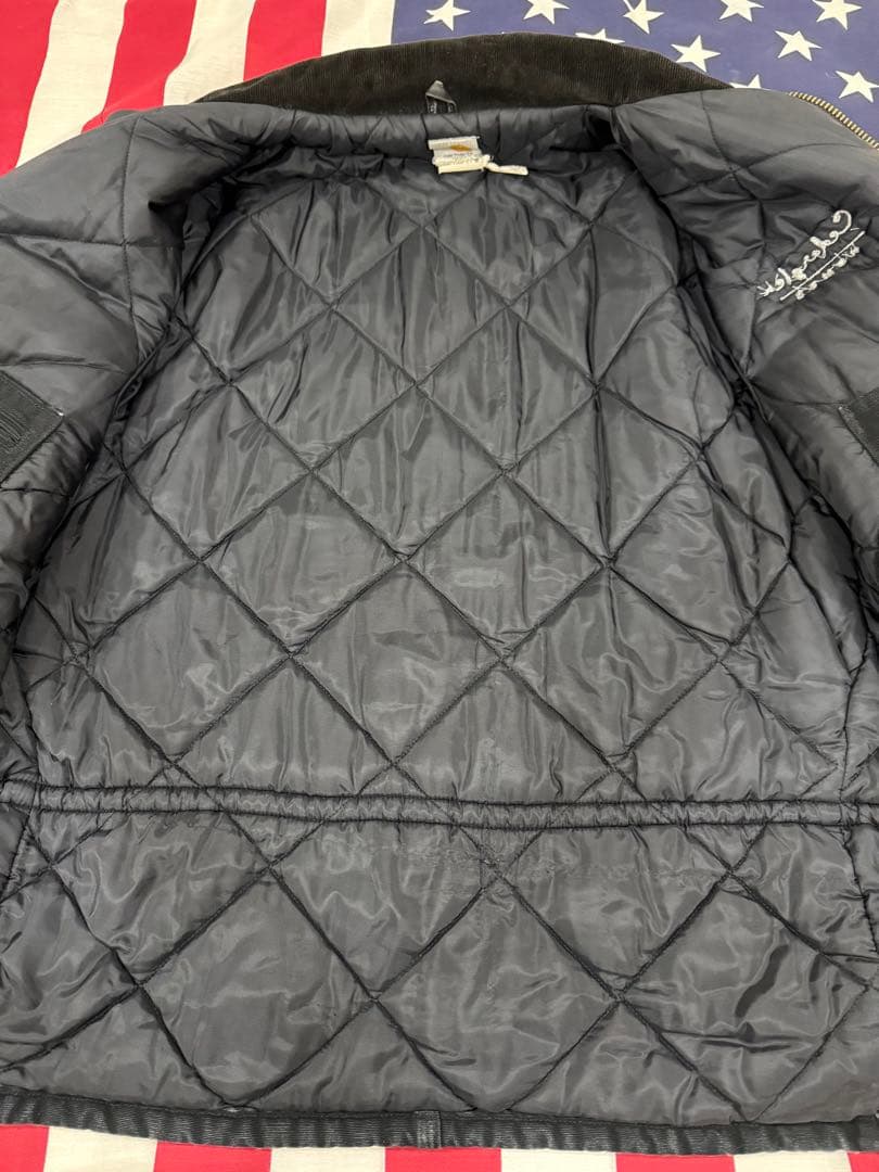 carhartt トラディショナルコート 企業 黒 サンフェード ボロ USA