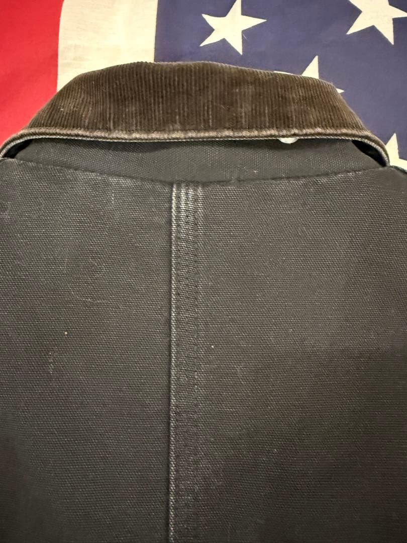 carhartt トラディショナルコート 企業 黒 サンフェード ボロ USA