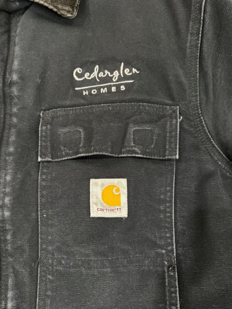 carhartt トラディショナルコート 企業 黒 サンフェード ボロ USA