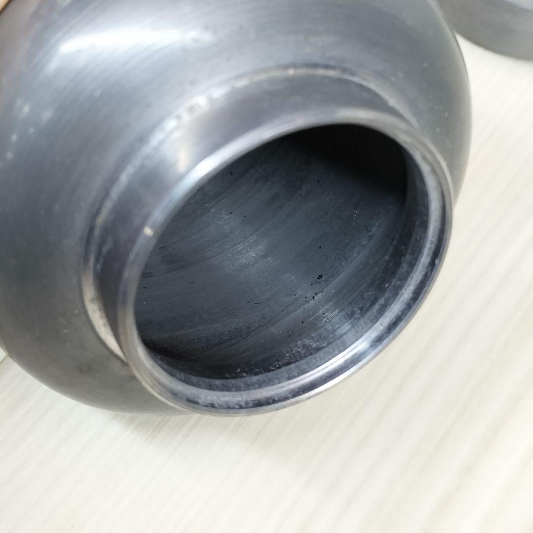 y 煎茶道具　英祥堂造　古錫　茶壷　茶心壷