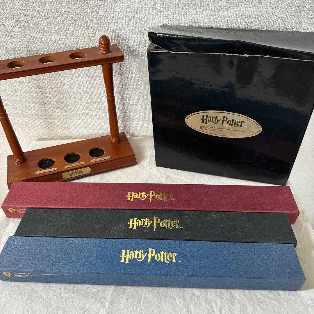 【希少】ハリーポッター 杖 3本セット スタンド付 ロン・ウィーズリー