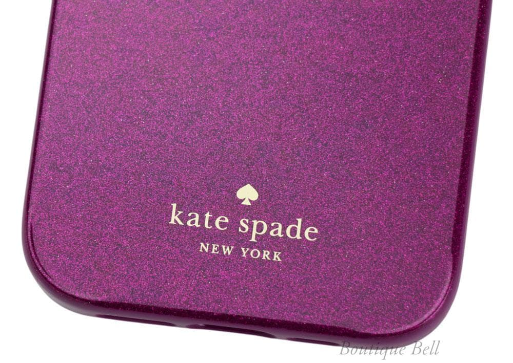 【ケイトスペード】ダークラズベリー バンカーリング付 iPhone15対応ケース