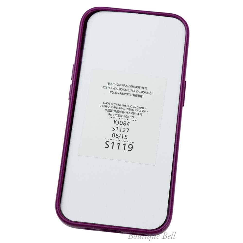 【ケイトスペード】ダークラズベリー バンカーリング付 iPhone15対応ケース