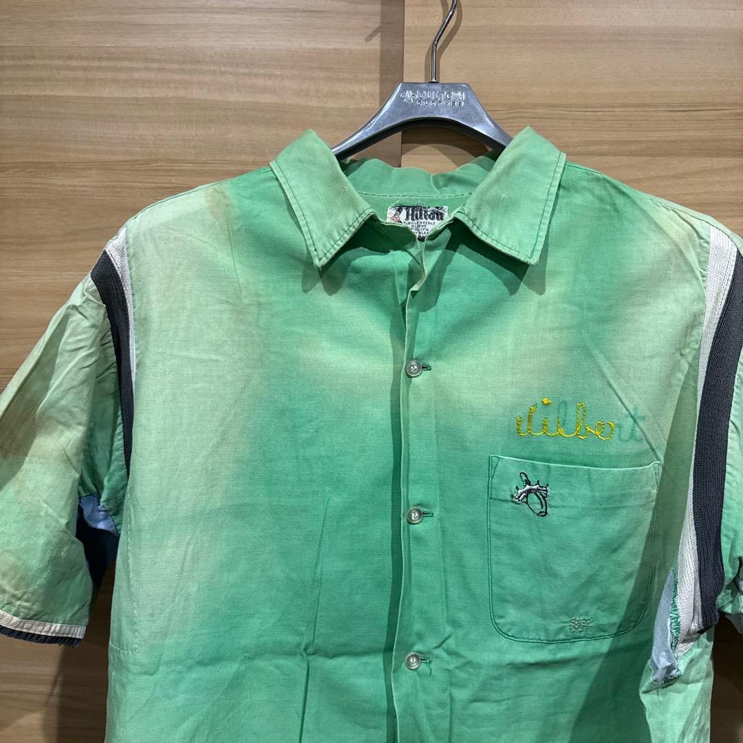 着画あり　60's 60年代 ボウリングシャツ XL