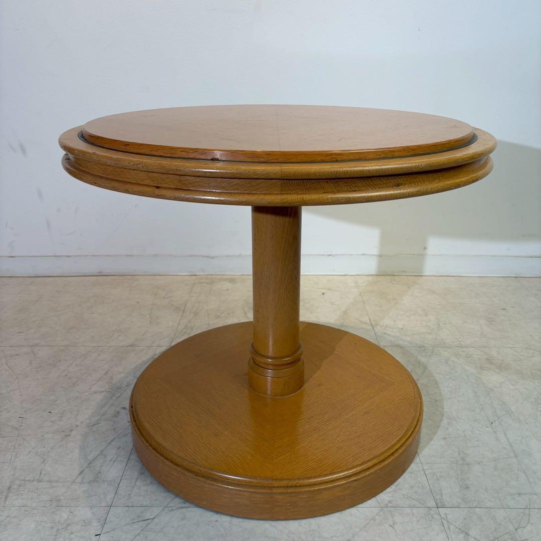 アンティーク調　コーヒーテーブル　カフェテーブル　丸テーブル　木製 2/4