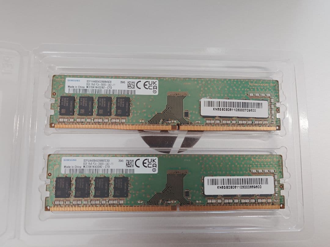 SAMSUMG DDR4 2666 メモリ 8GB×2枚 16GB