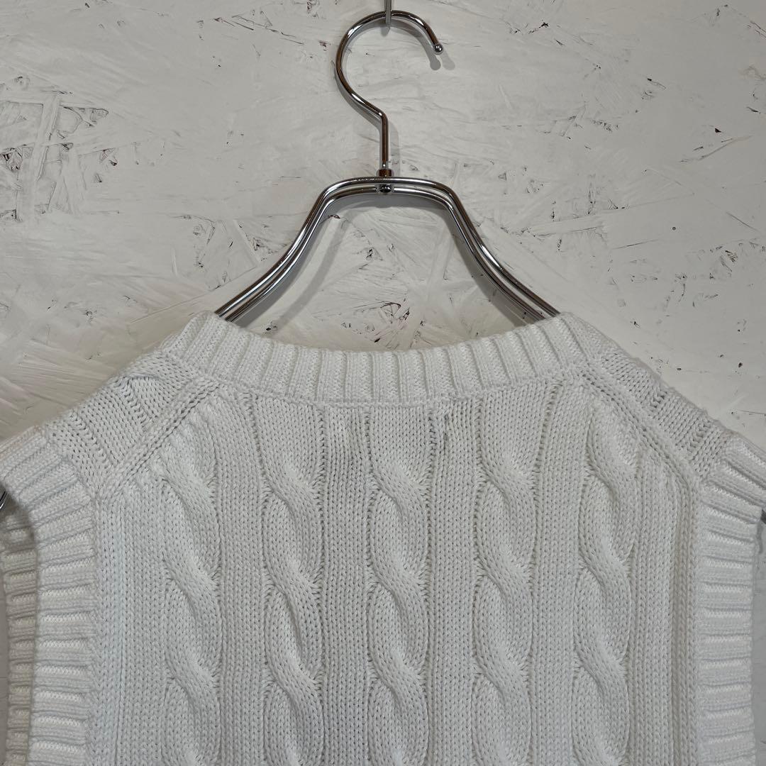 新品未使用タグ付【POLO by Ralph Lauren】ケーブルニットベスト