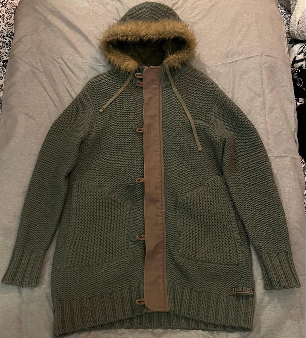 00s DIESEL ニット　モッズコート アウター 2way ユニセックス